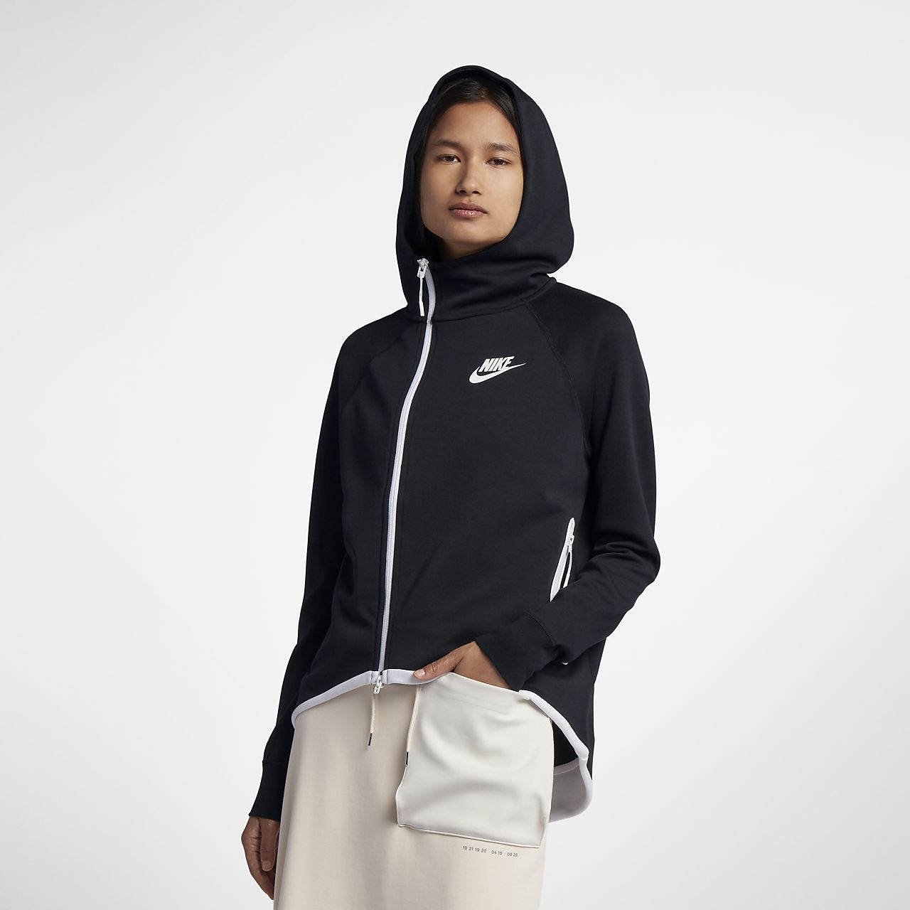 Cappa con zip a tutta lunghezza Nike Sportswear Tech Fleece - Donna Cappa con zip a tutta lunghezza Nike Sportswear Tech Fleece - Donna