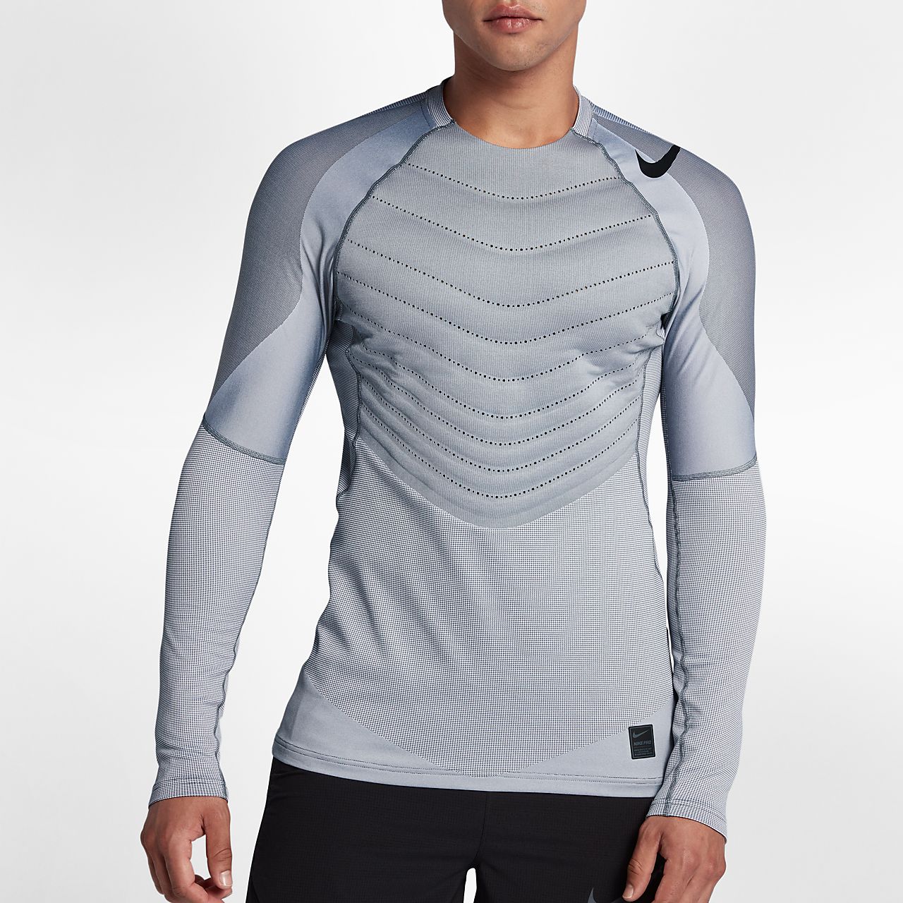 men's pro fitted long sleeve training shirt