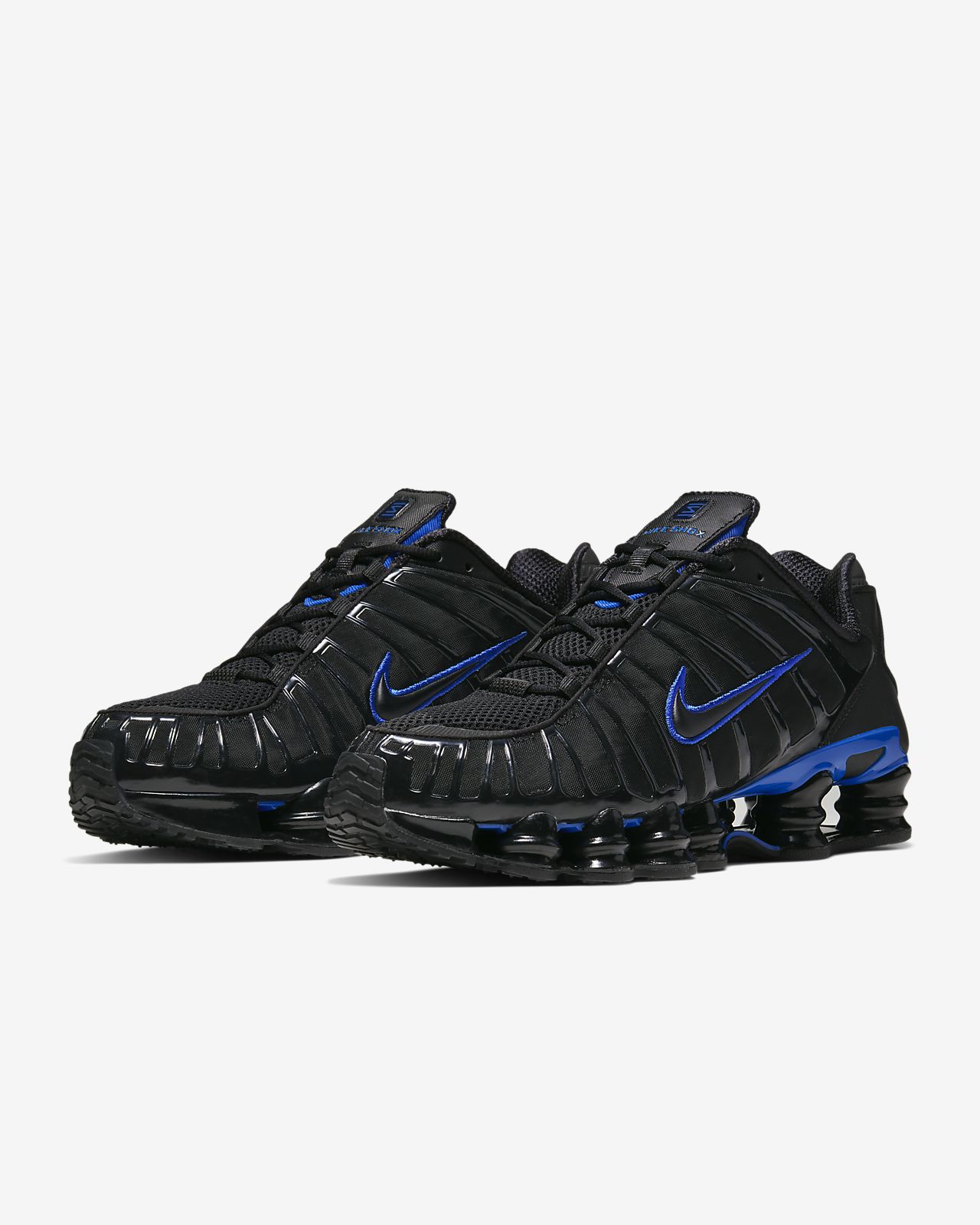 nike shox blue and black