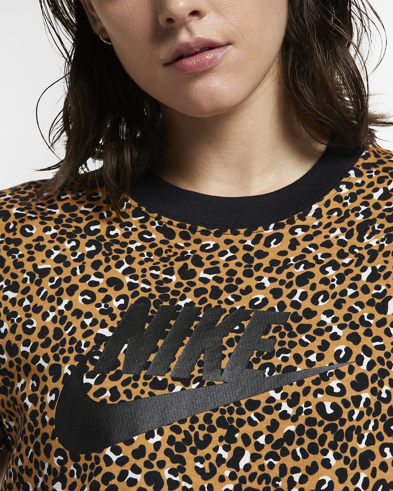 nike shirt with leopard print