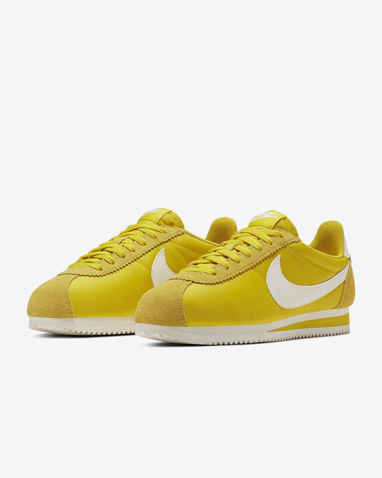 nike classic cortez nylon yellow
