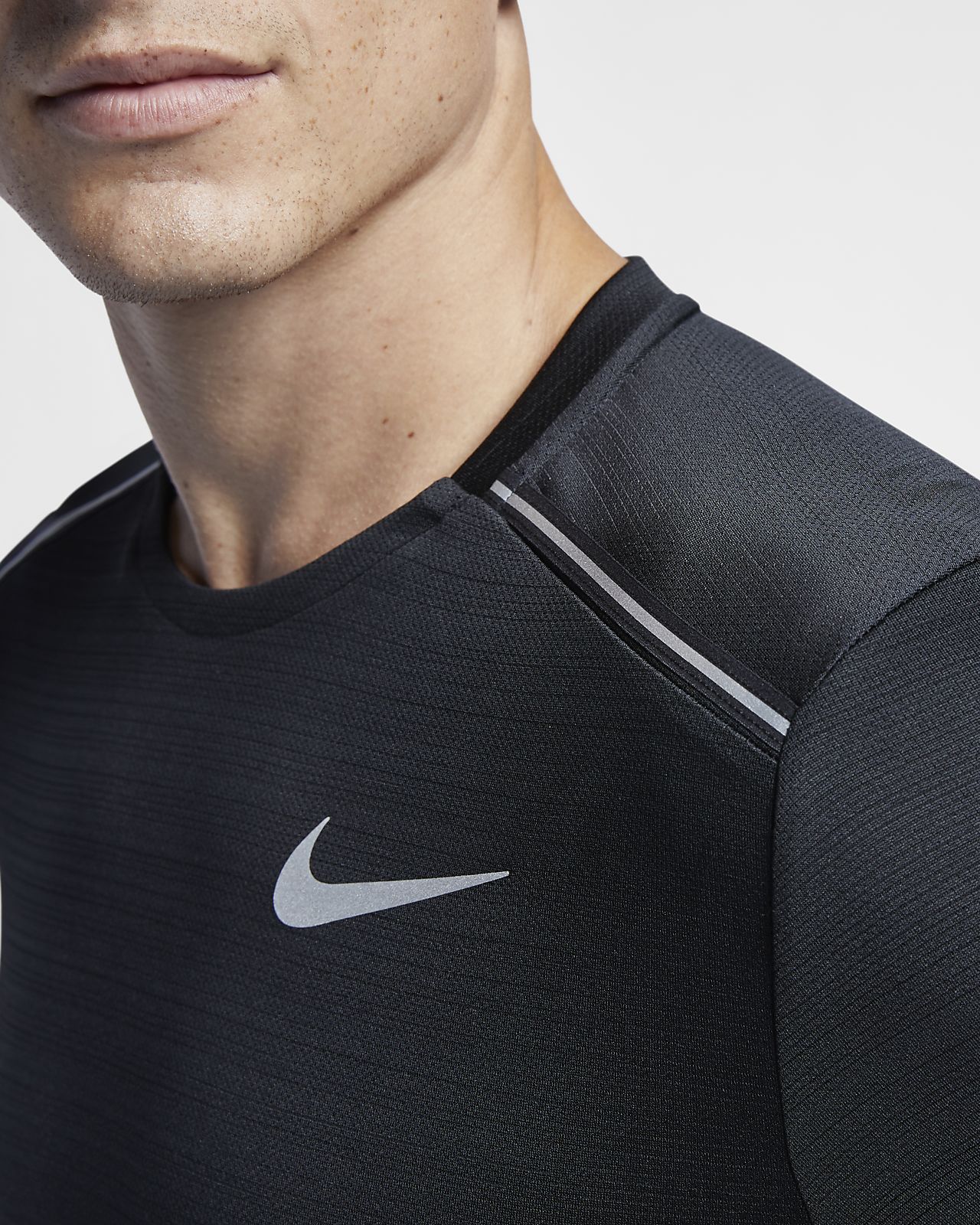 Nike Mens Dri-fit Miler Running Top Tops & Tees Sports & Outdoors