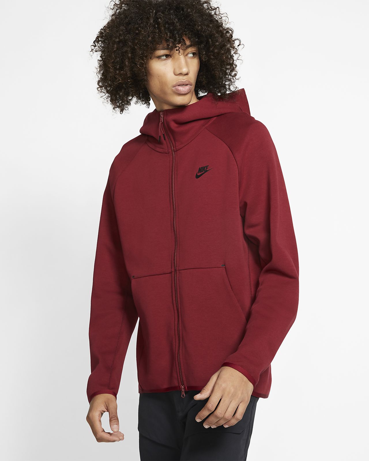 nike tech fleece hoodie red