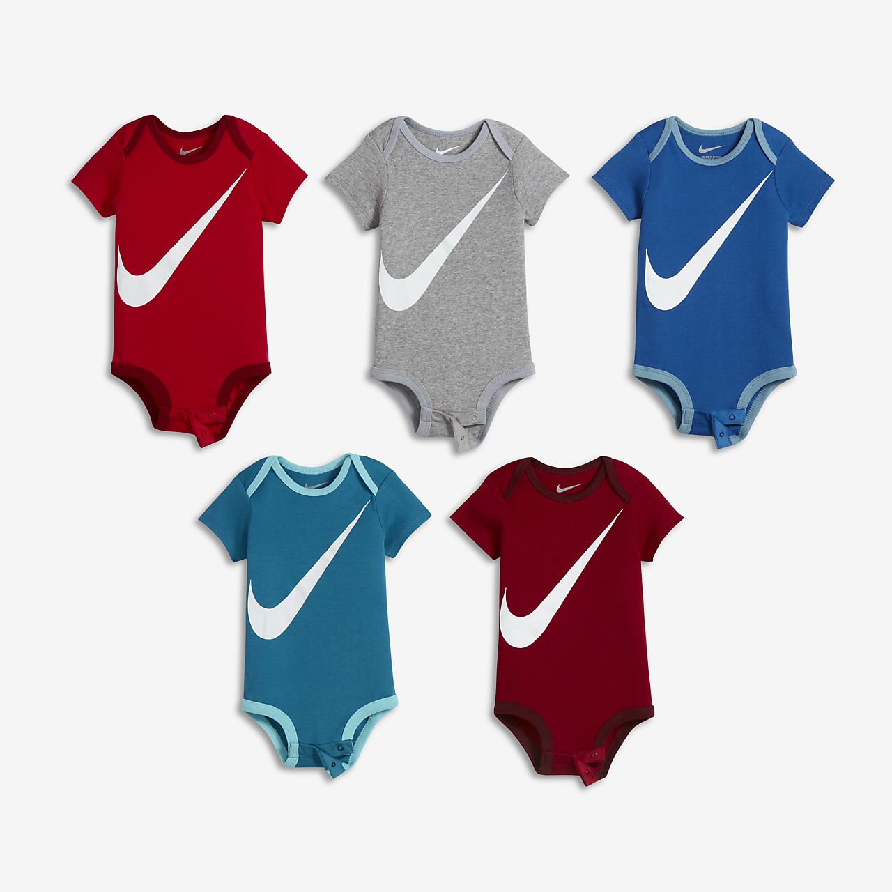 Nike Swoosh Five-Piece Infant Bodysuit Set. Nike.com ... Nike Swoosh Five-Piece Infant Bodysuit Set