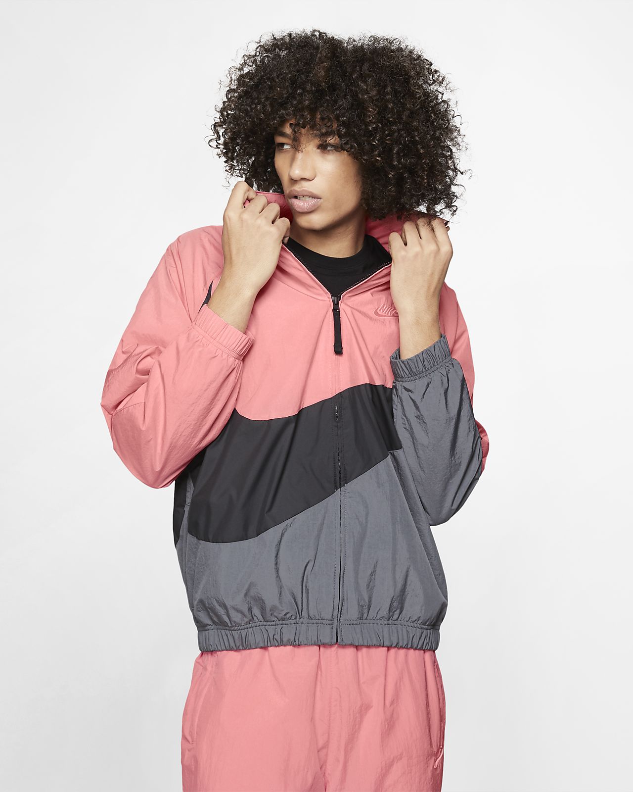 nike sportswear swoosh woven windbreaker