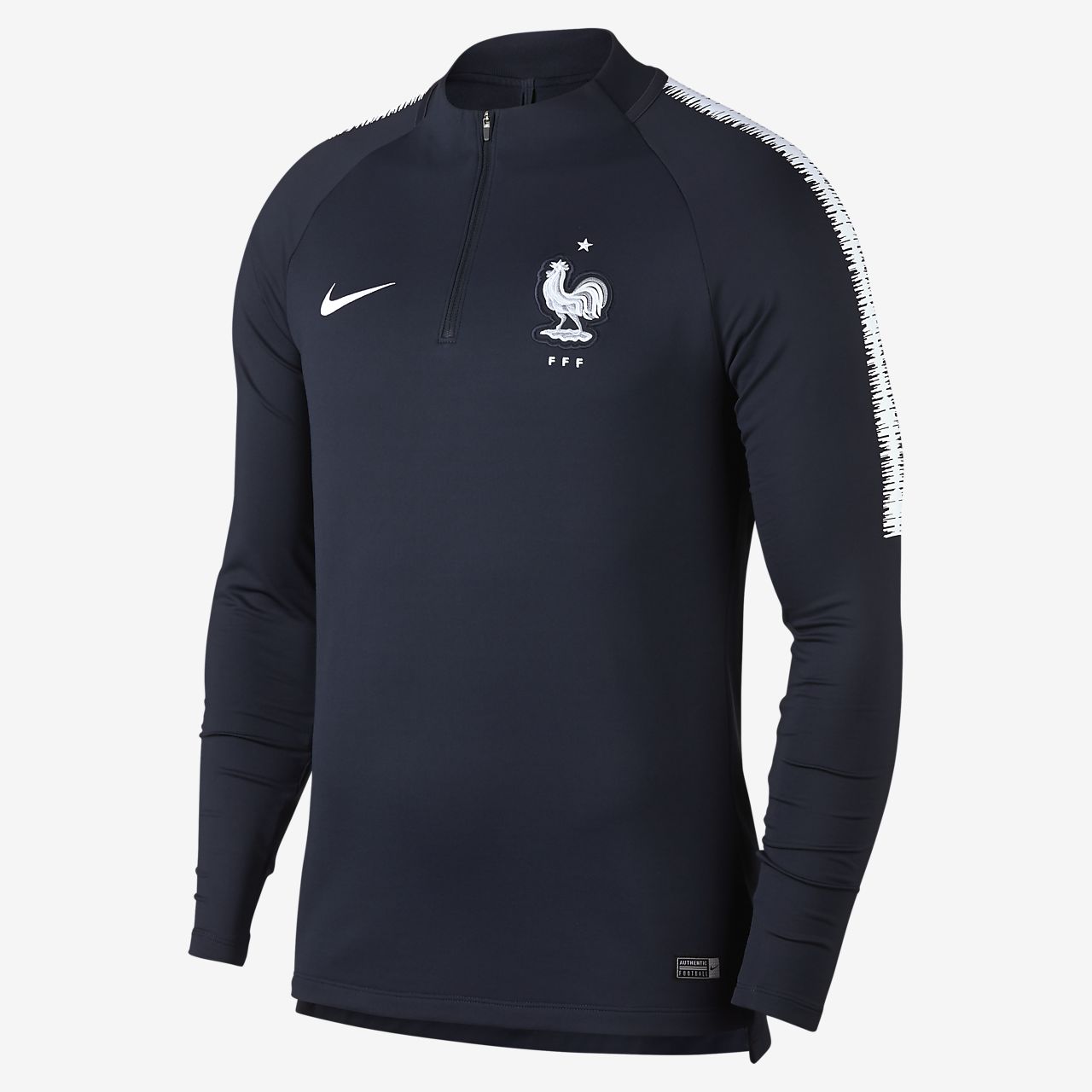 Haut de football à manches longues FFF Dri FIT Squad Drill Sweat nike FFF Drill