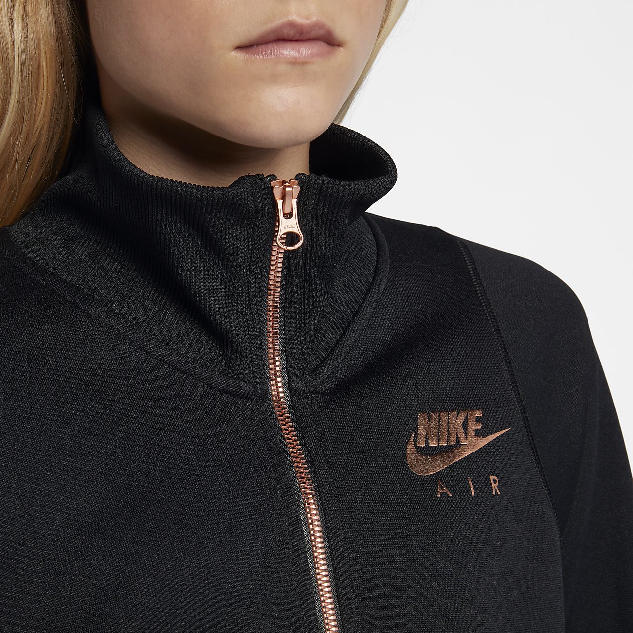 nike black and rose gold tracksuit