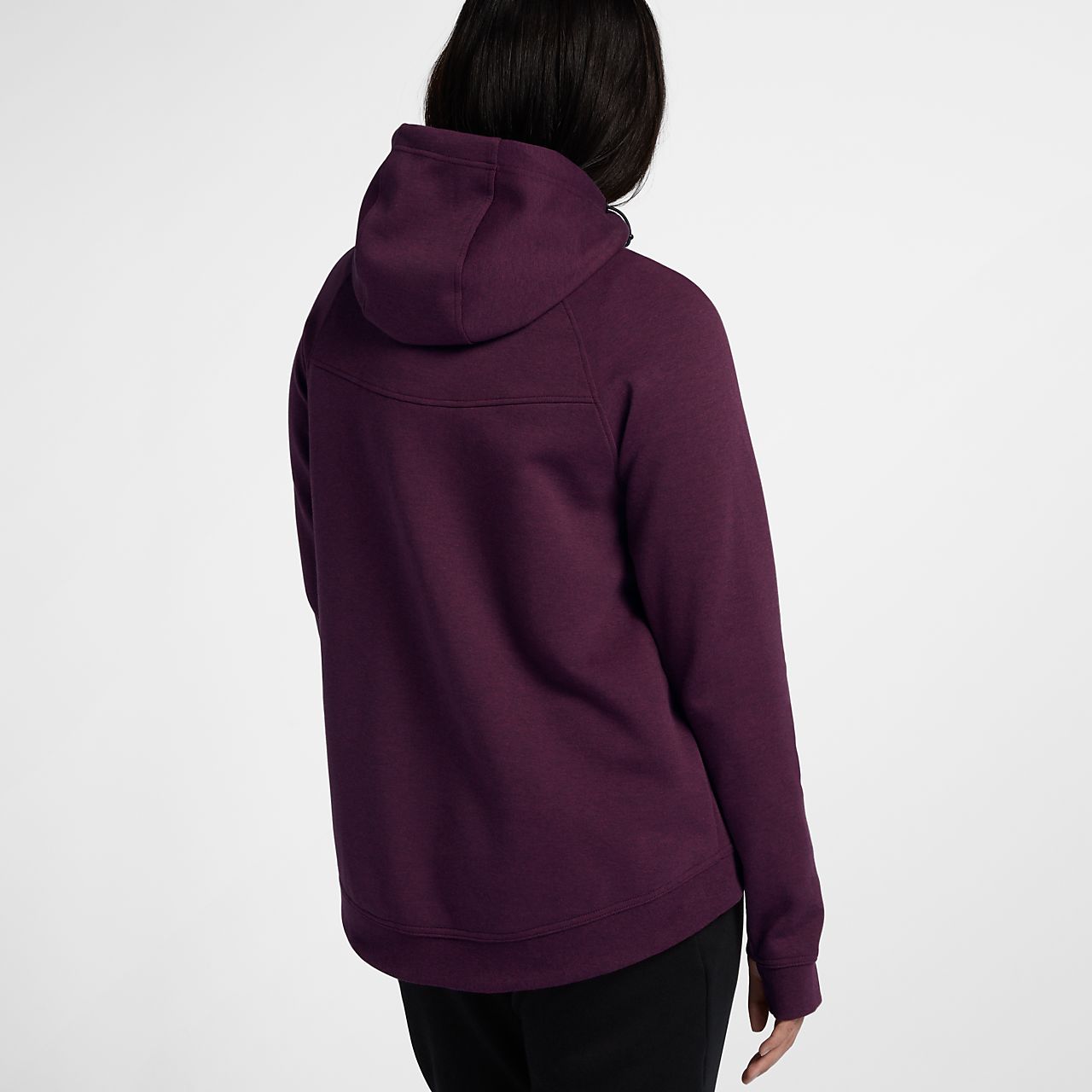 nike fleece hoodie womens purple