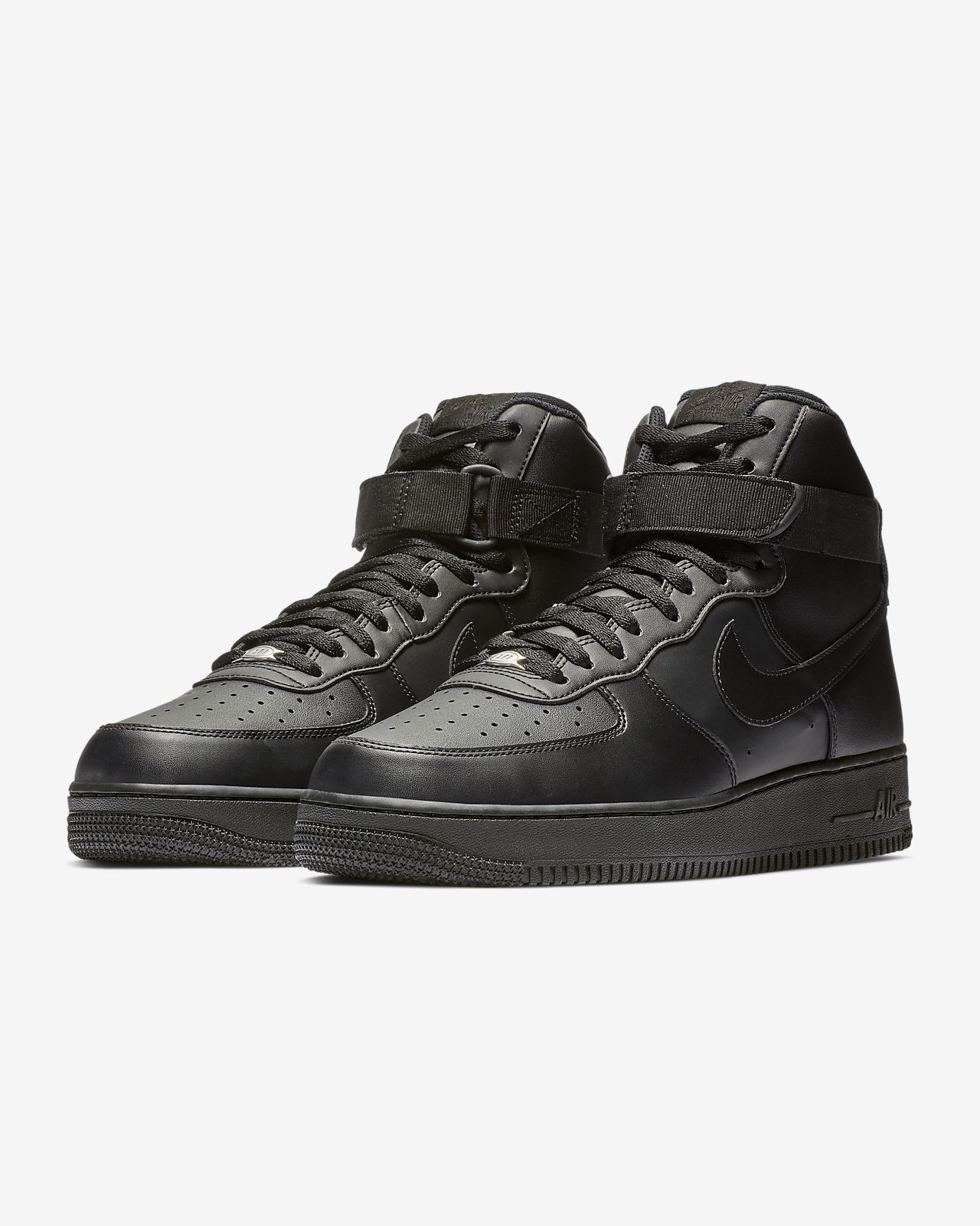 mens black high top air force ones