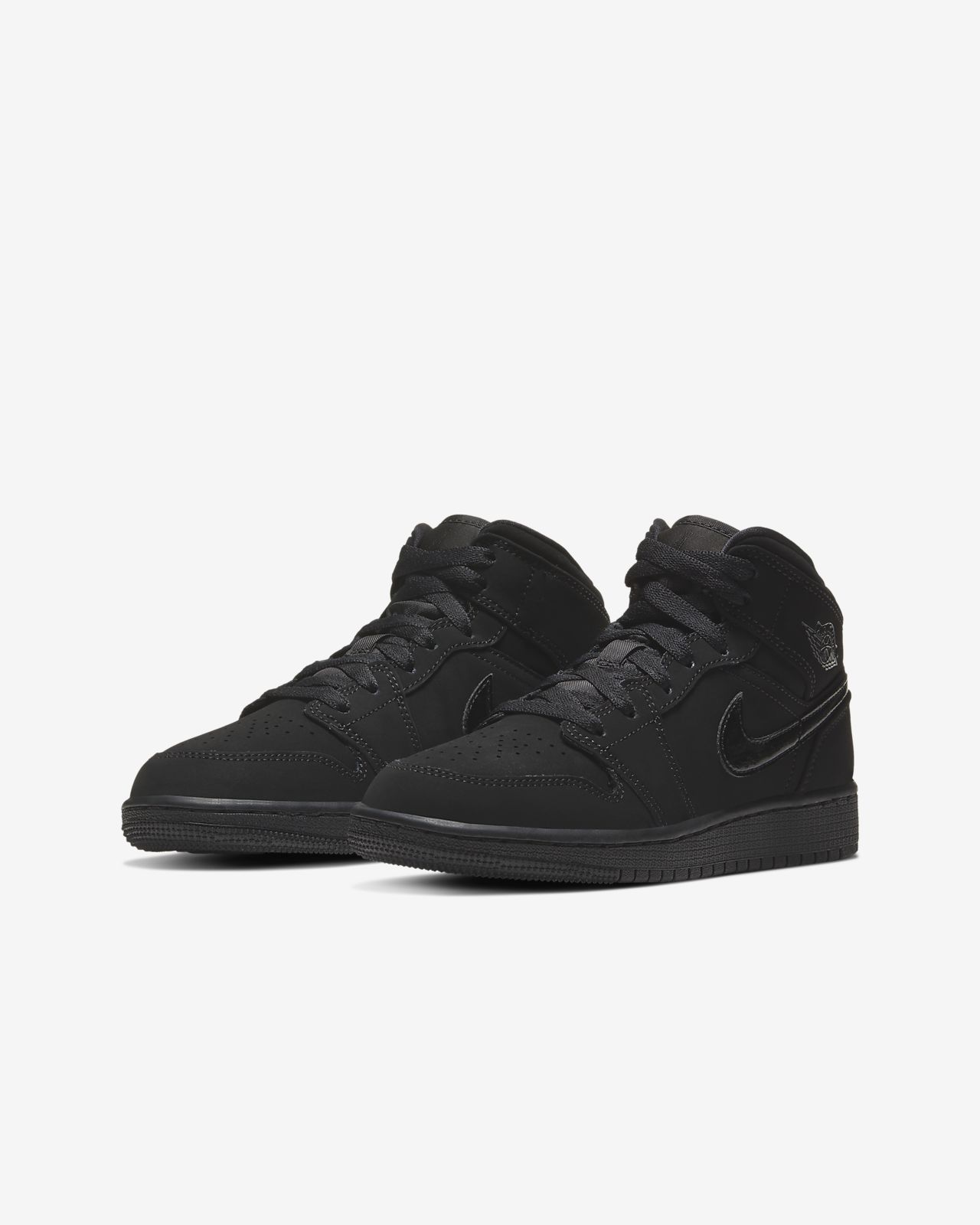 air jordan 1 mid black junior