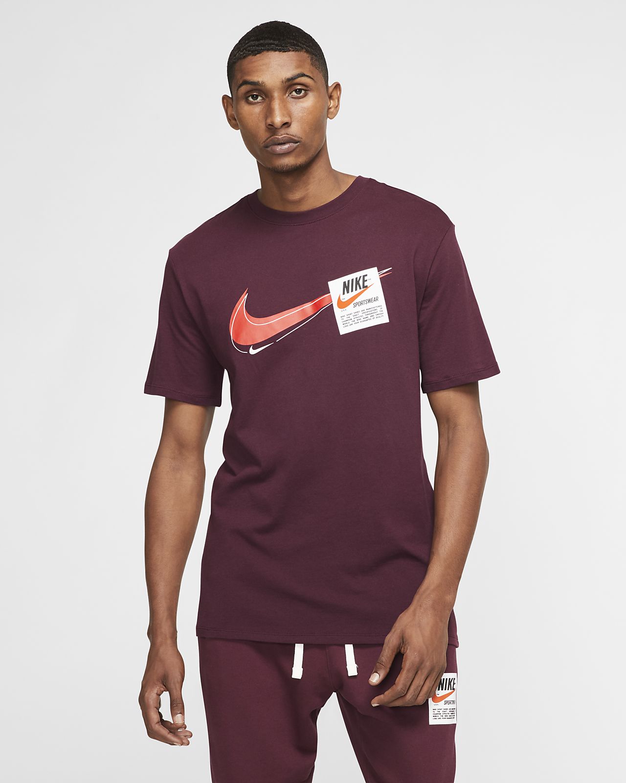 maroon nike t shirt