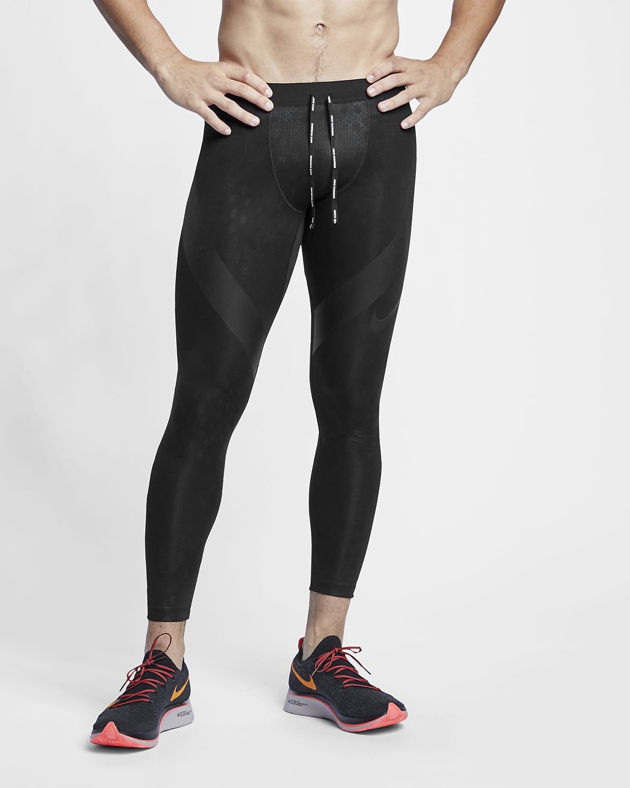 Nike Power Tech Lauf Tights für Herren (ca. 69 cm). Nike BE Nike lauftights tech schwarz sport herren running hosen,nike