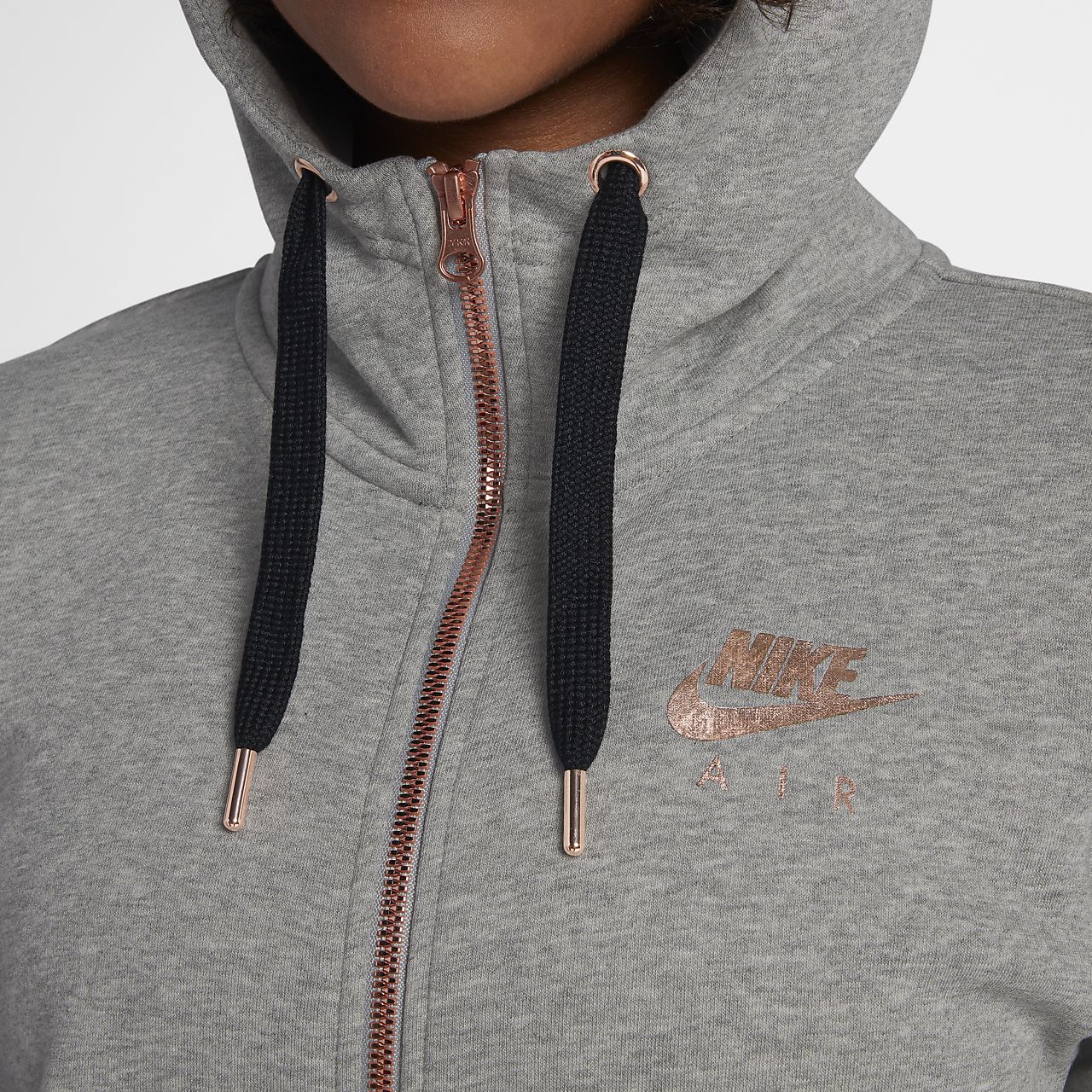 Nike Sportswear Rally Fleece Damen Hoodie in Metallic mit Sweatshirts Nike Sportswear Rally Crewneck Grey | Footshop