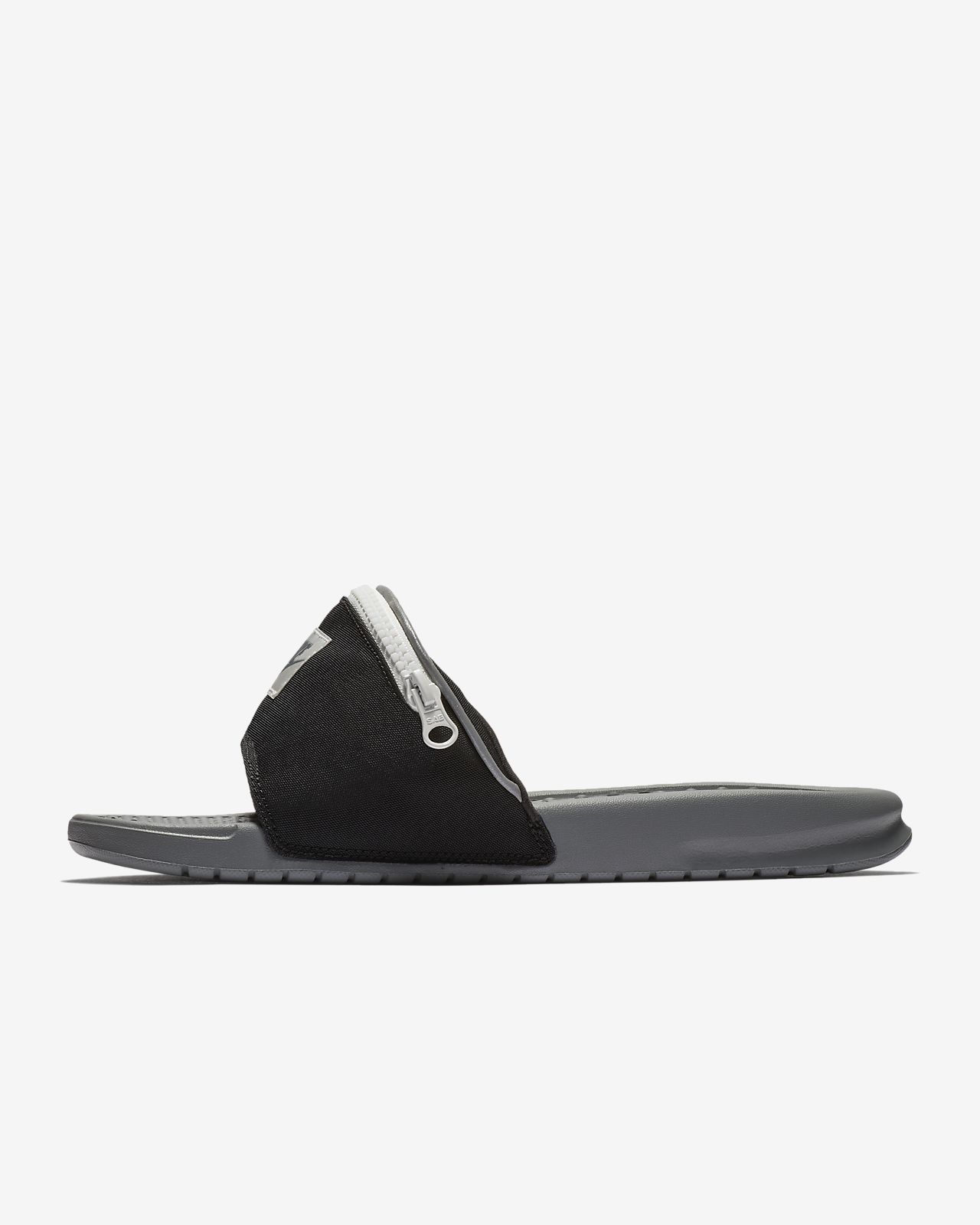 nike slides with a fanny pack