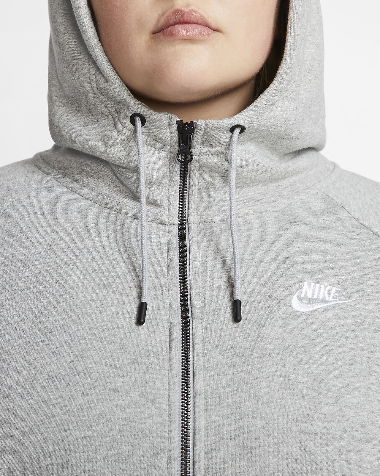 Nike Sportswear Essential Damen Hoodie mit durchgehendem Reißverschluss (Übergröße) Nike Sportswear Essential Damen Hoodie mit durchgehendem Reißverschluss (Übergröße)