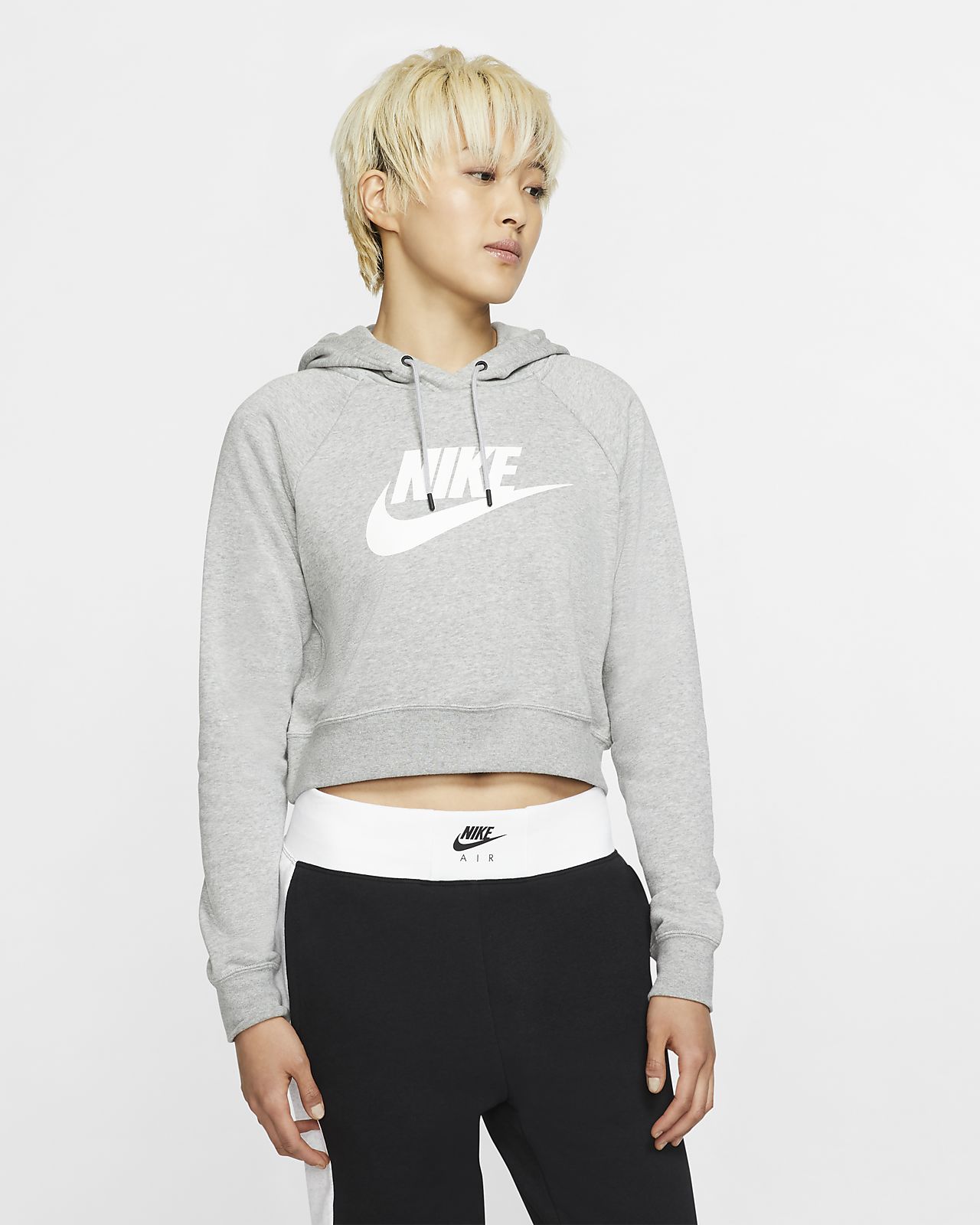 Nike sportswear womens essential cropped hoodie – Fashion in the 19th ...