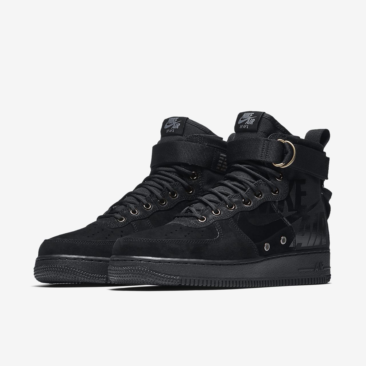 nike sf air force 1 high black and white