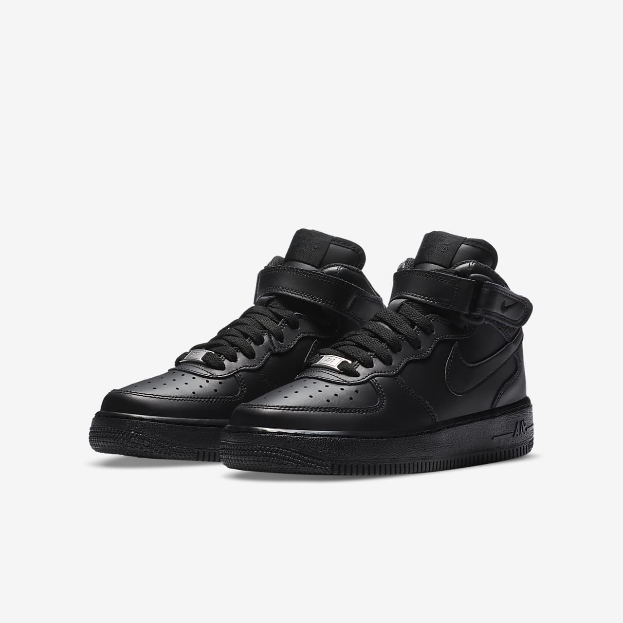 nike air force 1 mid zwart