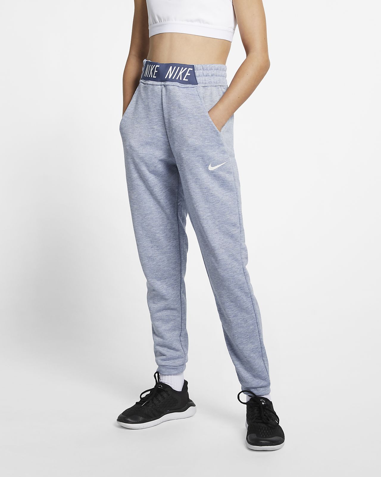 girls grey nike sweatpants