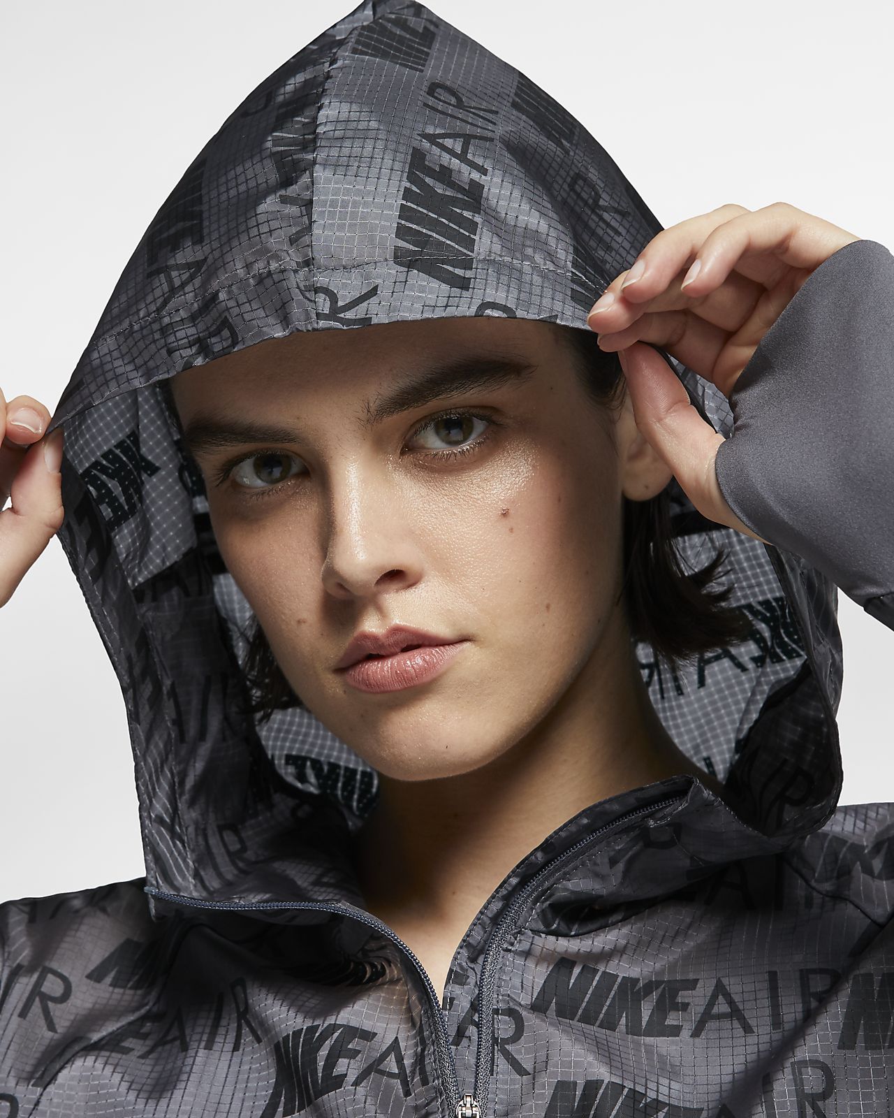 nike air hooded running jacket