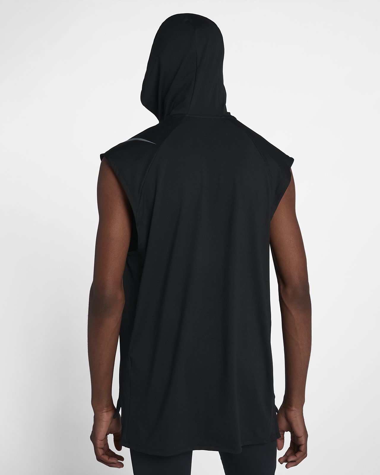 nike element sleeveless running hoodie mens