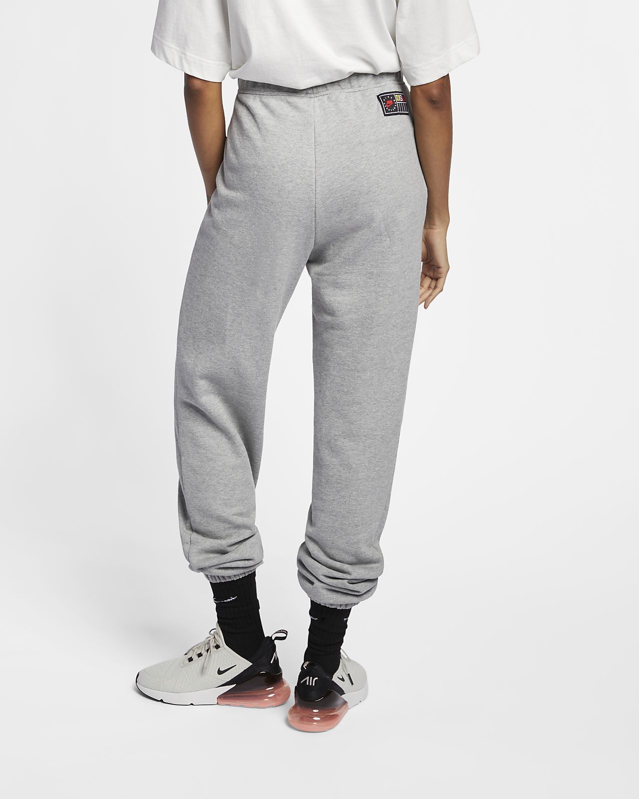 nike french terry pants black