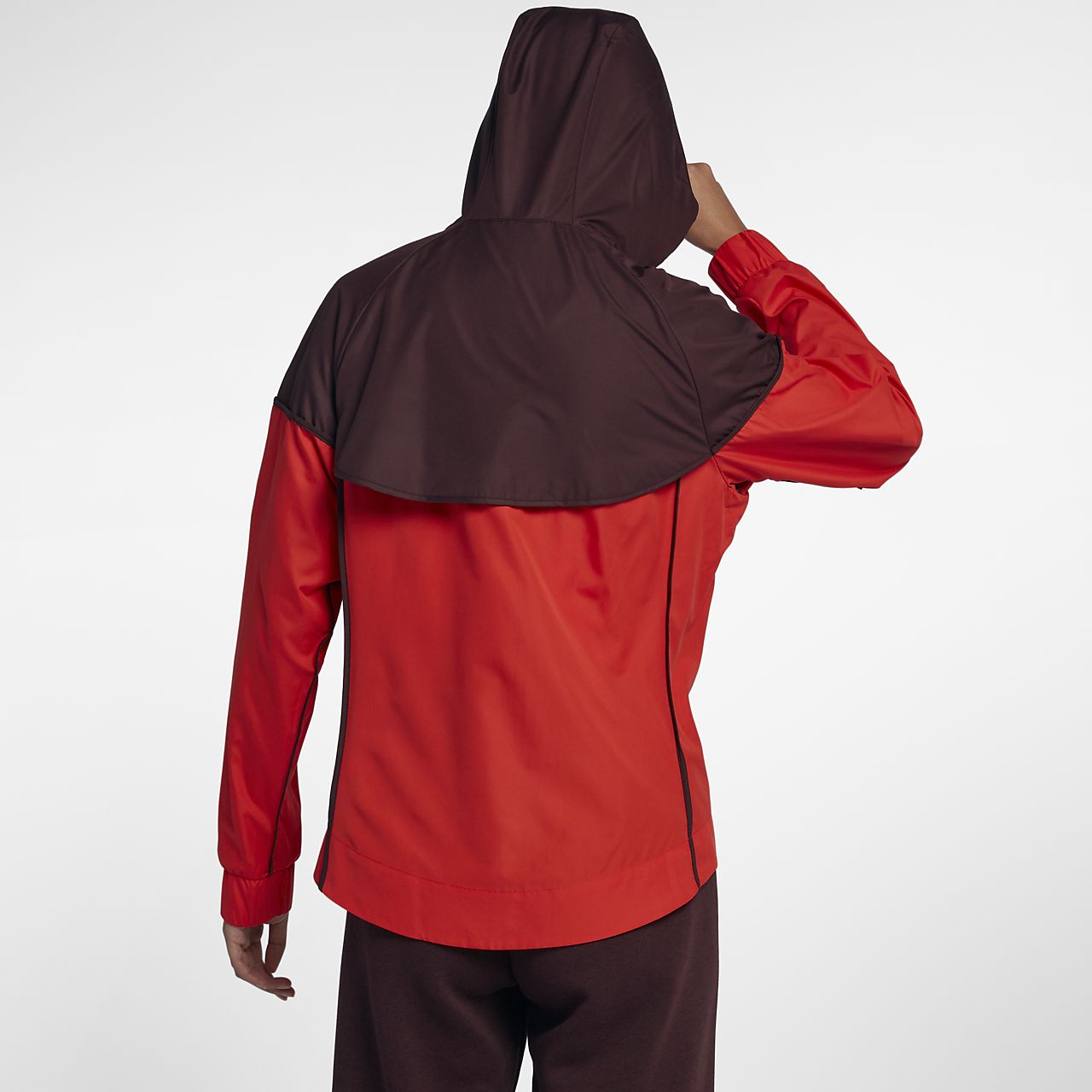 women's nike sportswear windrunner long hooded wind jacket