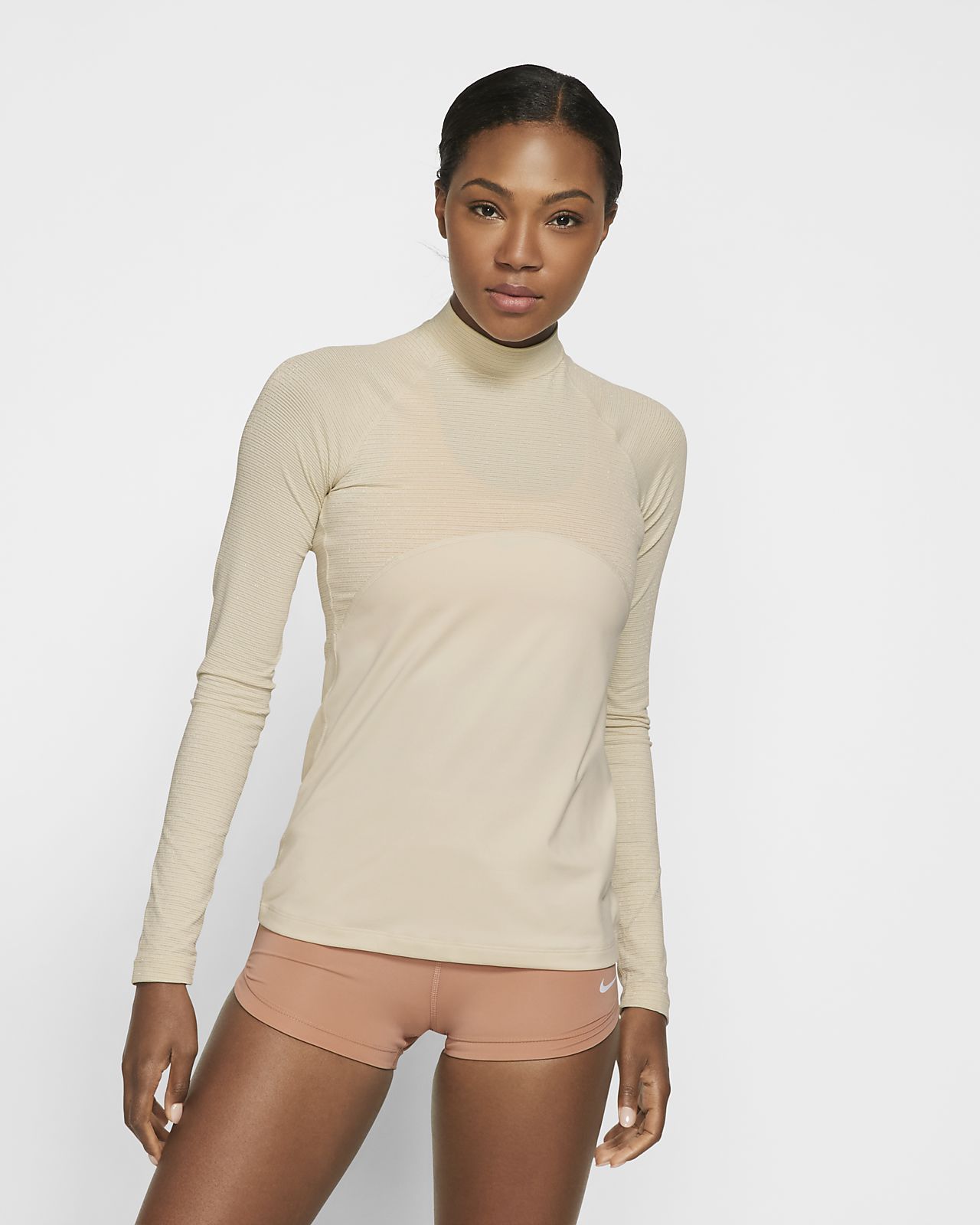 Camiseta Manga Brillo Warm Larga Con De Nike Pro Mujer vm08Nnw