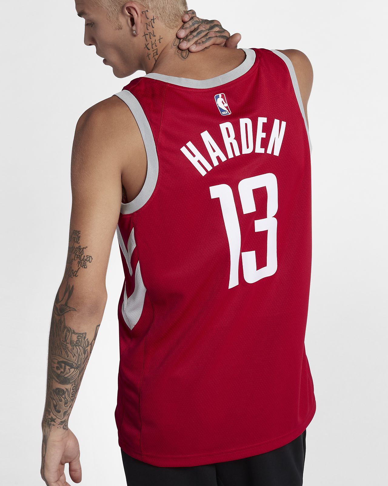 black and red james harden jersey
