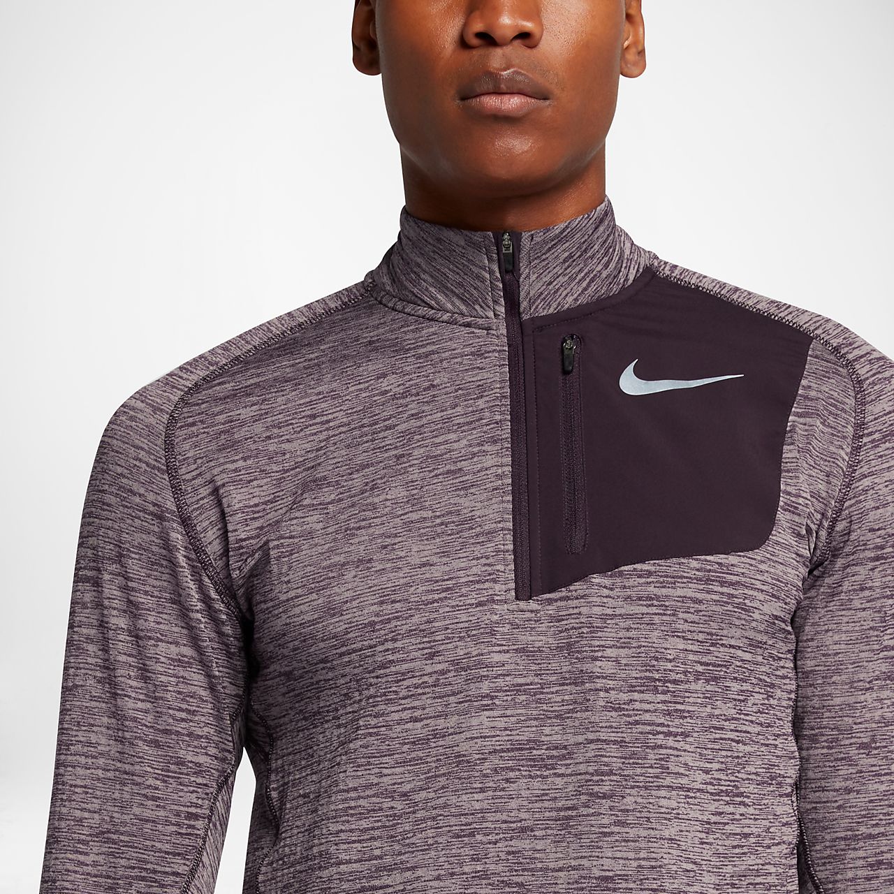 mens half zip running top