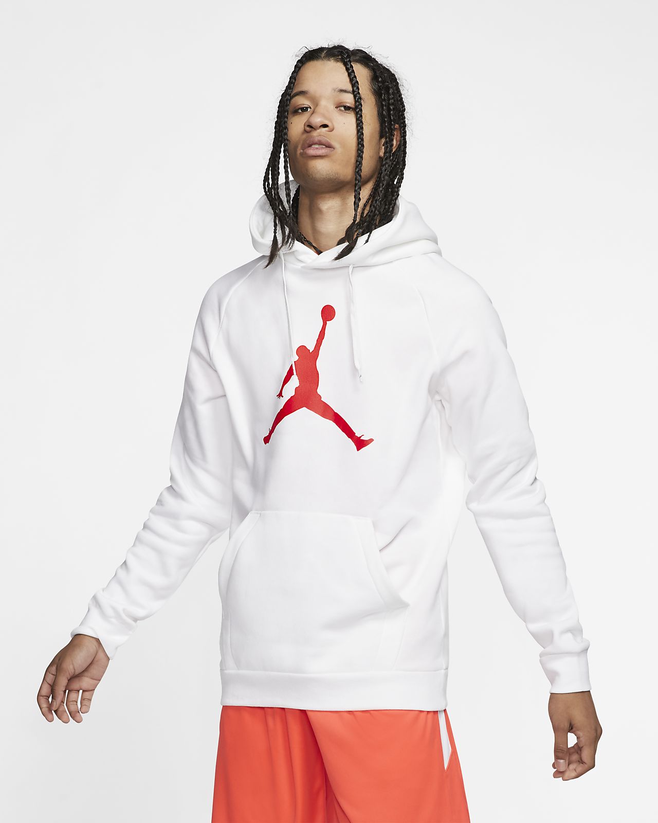 Jordan Jumpman Logo Men's Fleece Pullover Hoodie. Nike ID