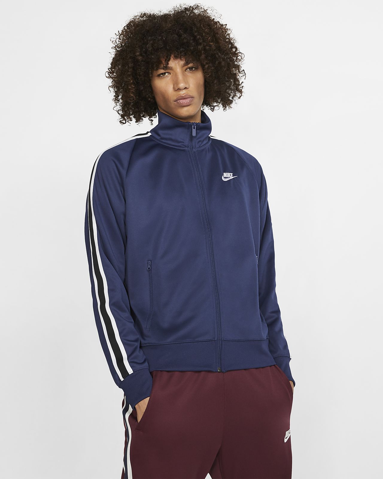 Мужская трикотажная куртка для разминки Nike Sportswear N98. Nike.com RU