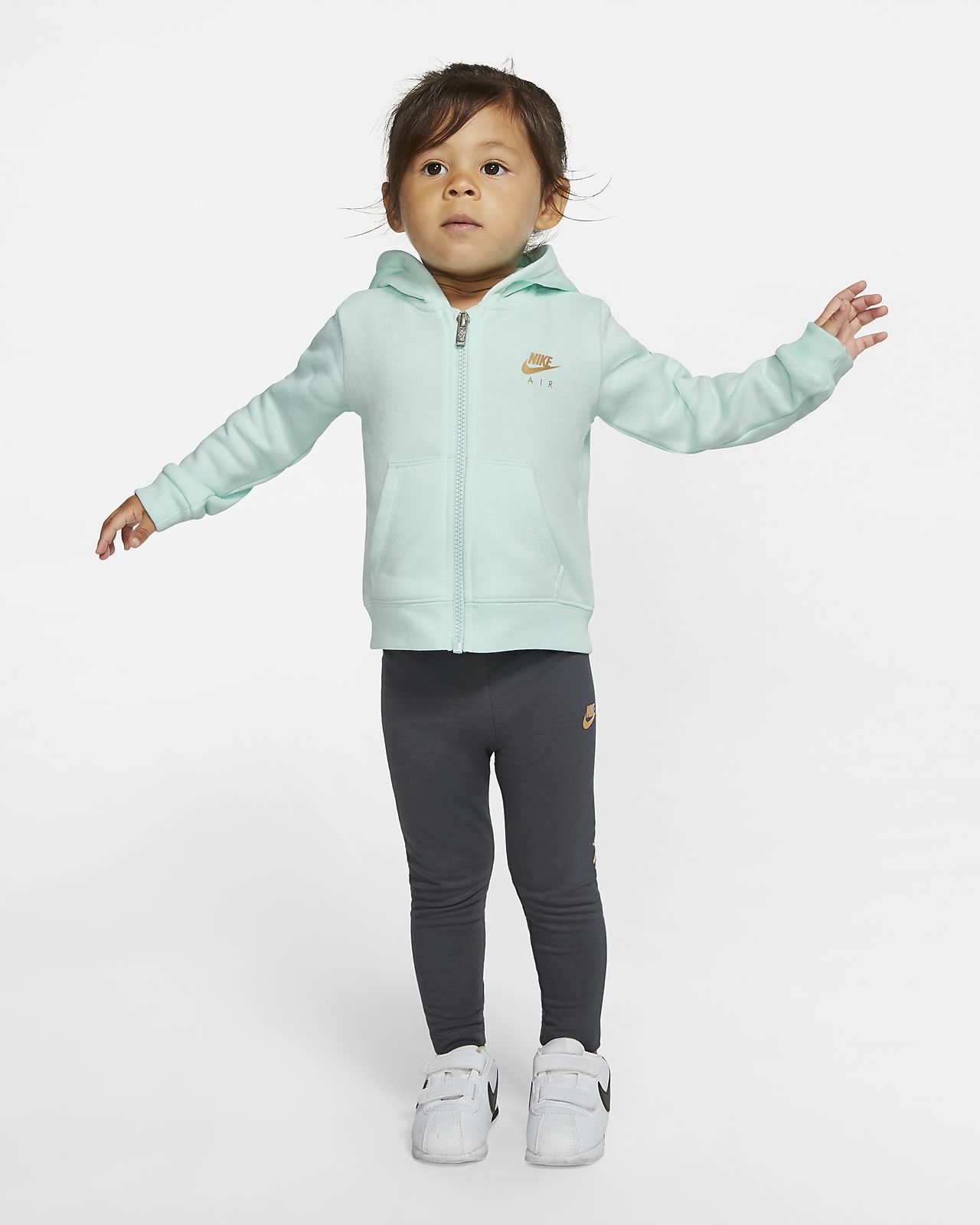 Nike Toddler Boy 2 Piece Hooded Top /& Jogging Pants Set ~ Blue /& Black ~ DRY-FIT