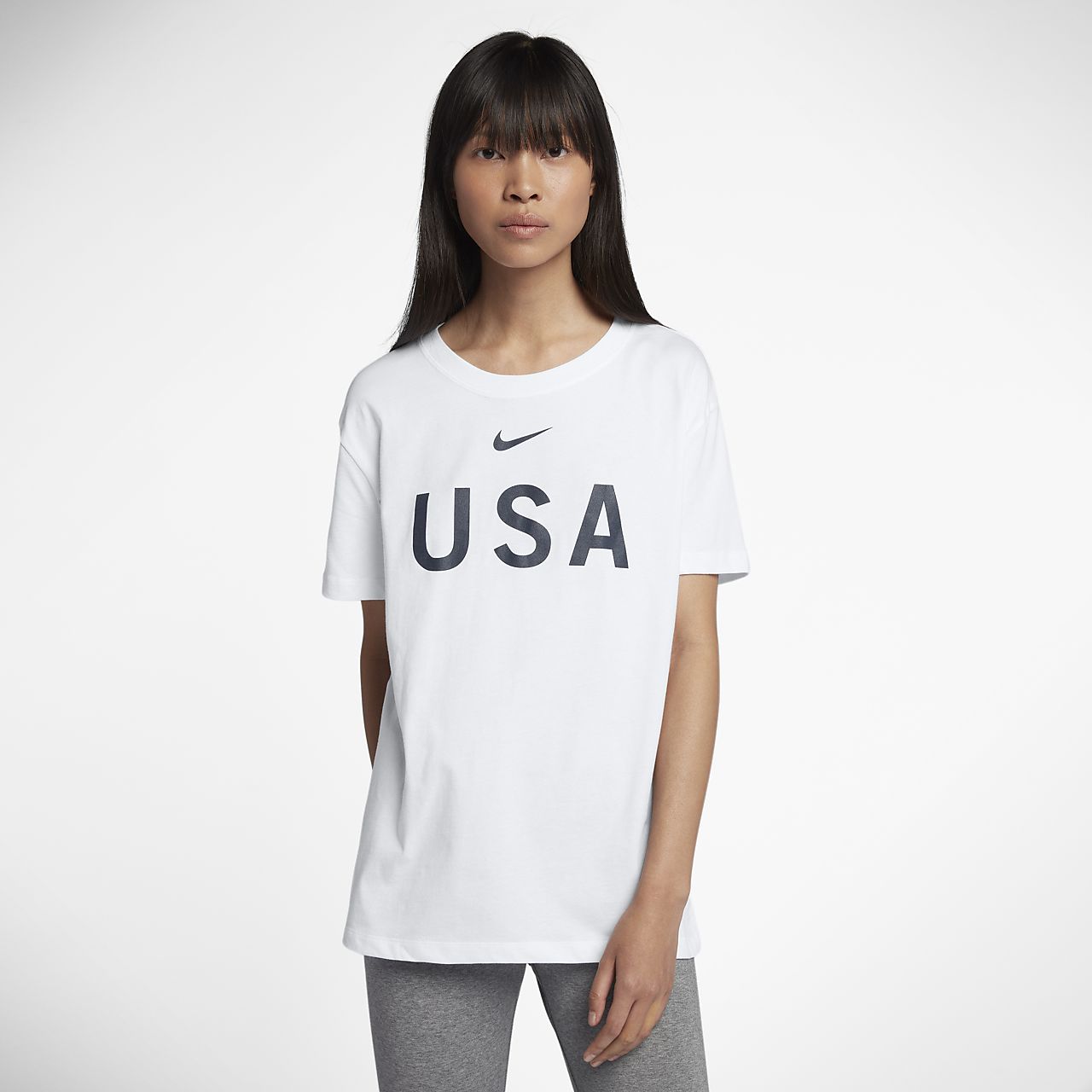 nike t shirts womens white