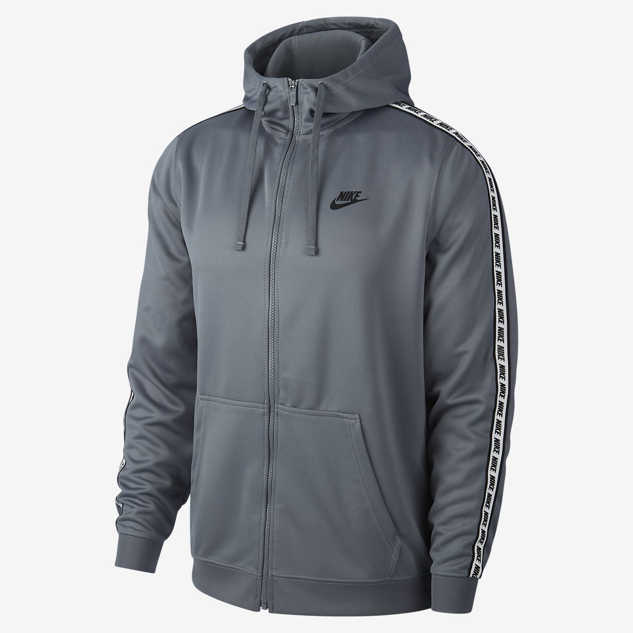 nike repeat tape full zip hooded top