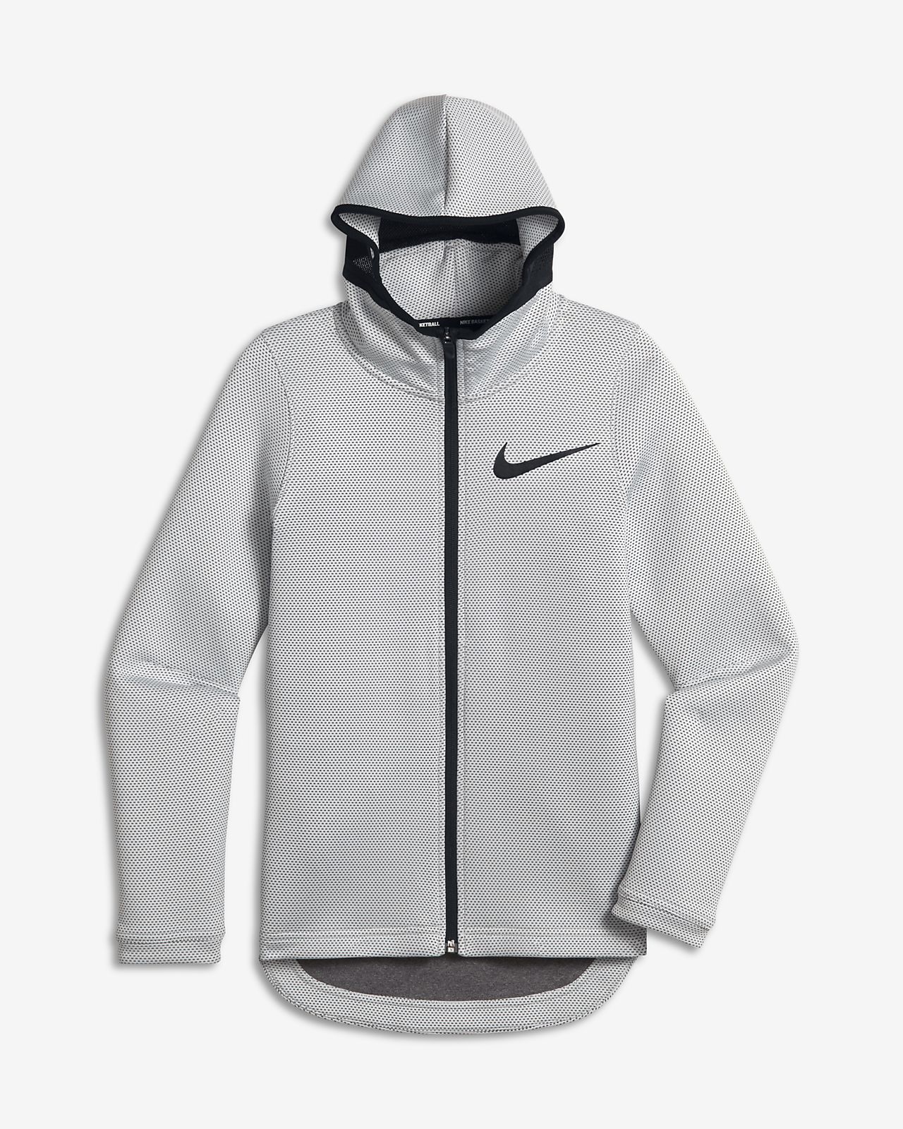 nike zip up jacket kids grey