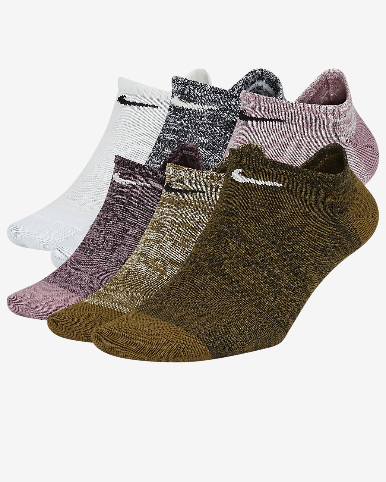 nike women's everyday lightweight no show training socks 6 pack