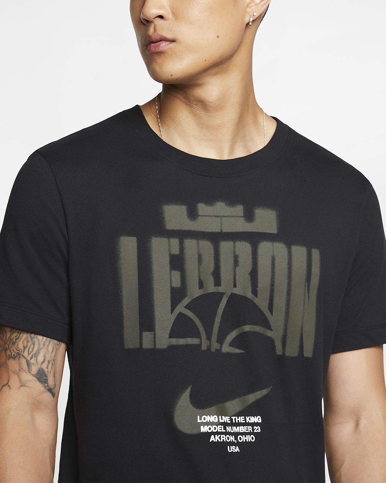 t shirt lebron james uomo nero