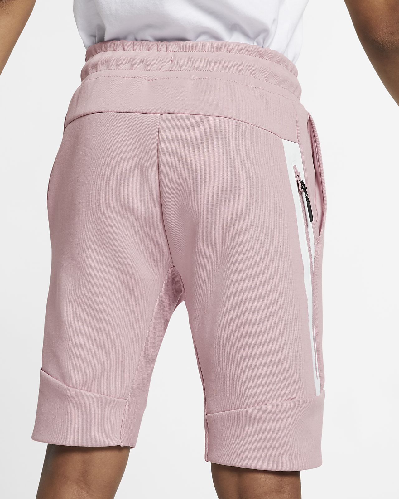 nike tech fleece shorts pink