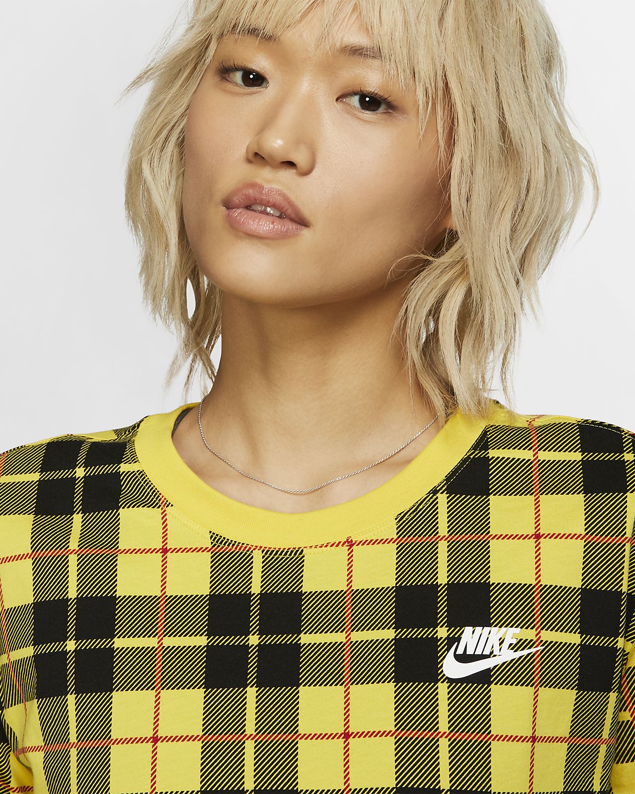 checkered nike shirt