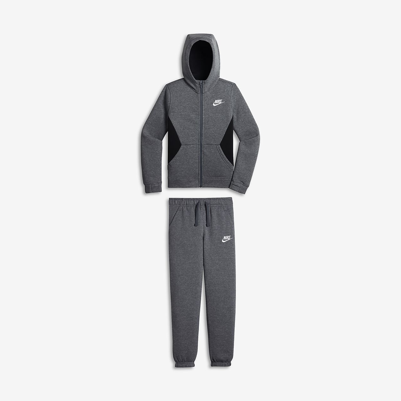 grey nike tracksuit boys