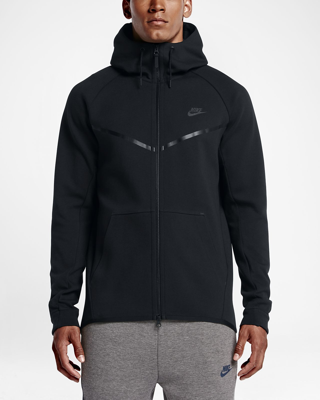 nike tech fleece windrunner hoodie black