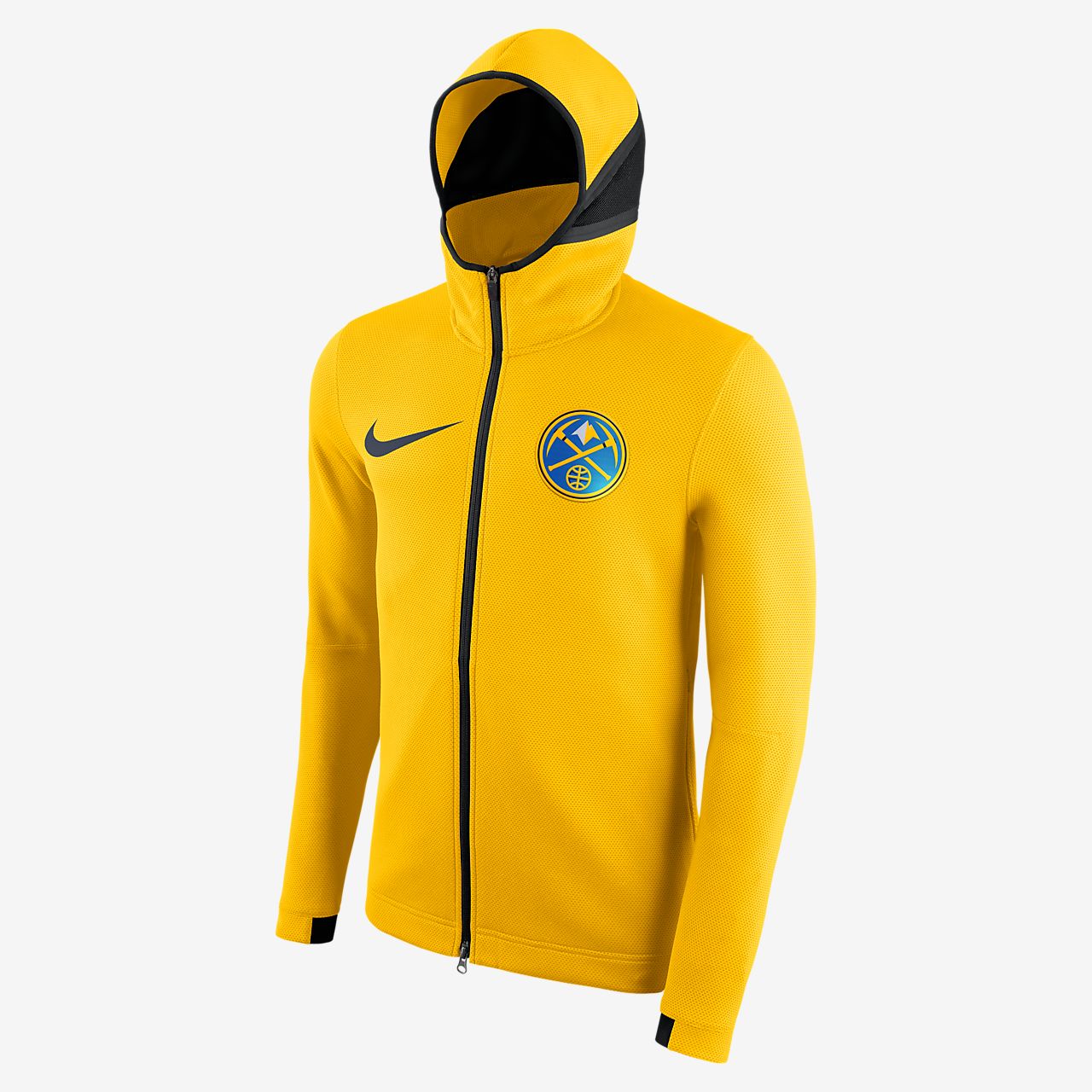 yellow nike zip up hoodie