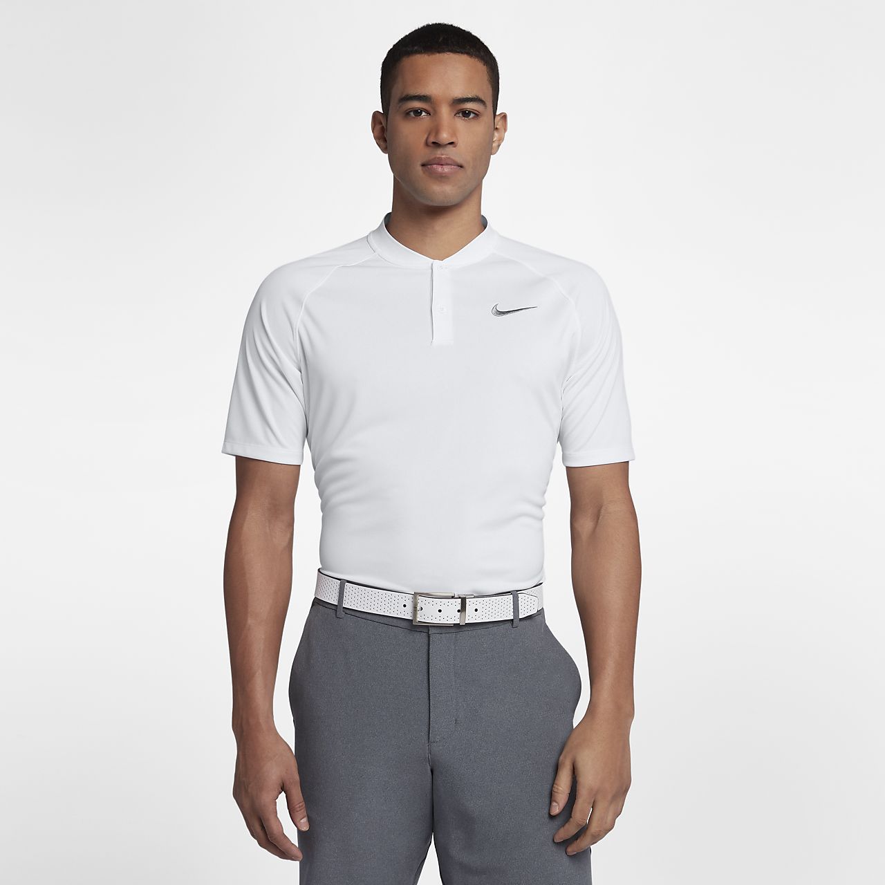 nike collarless golf shirts