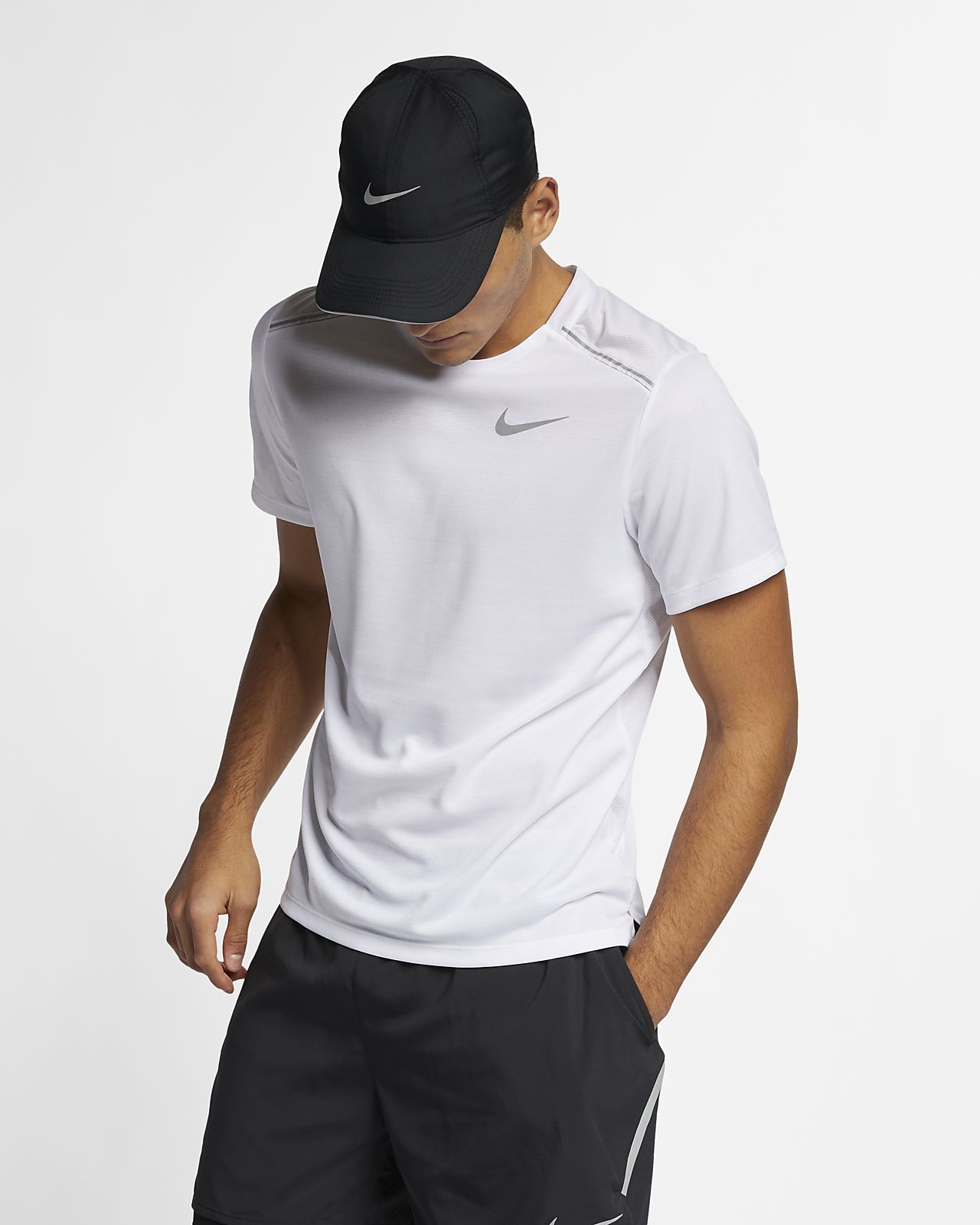 Nike Dri FIT Miler Running Shirt Women barely grey at Nike Dri FIT Miler Running Shirt Women barely grey at