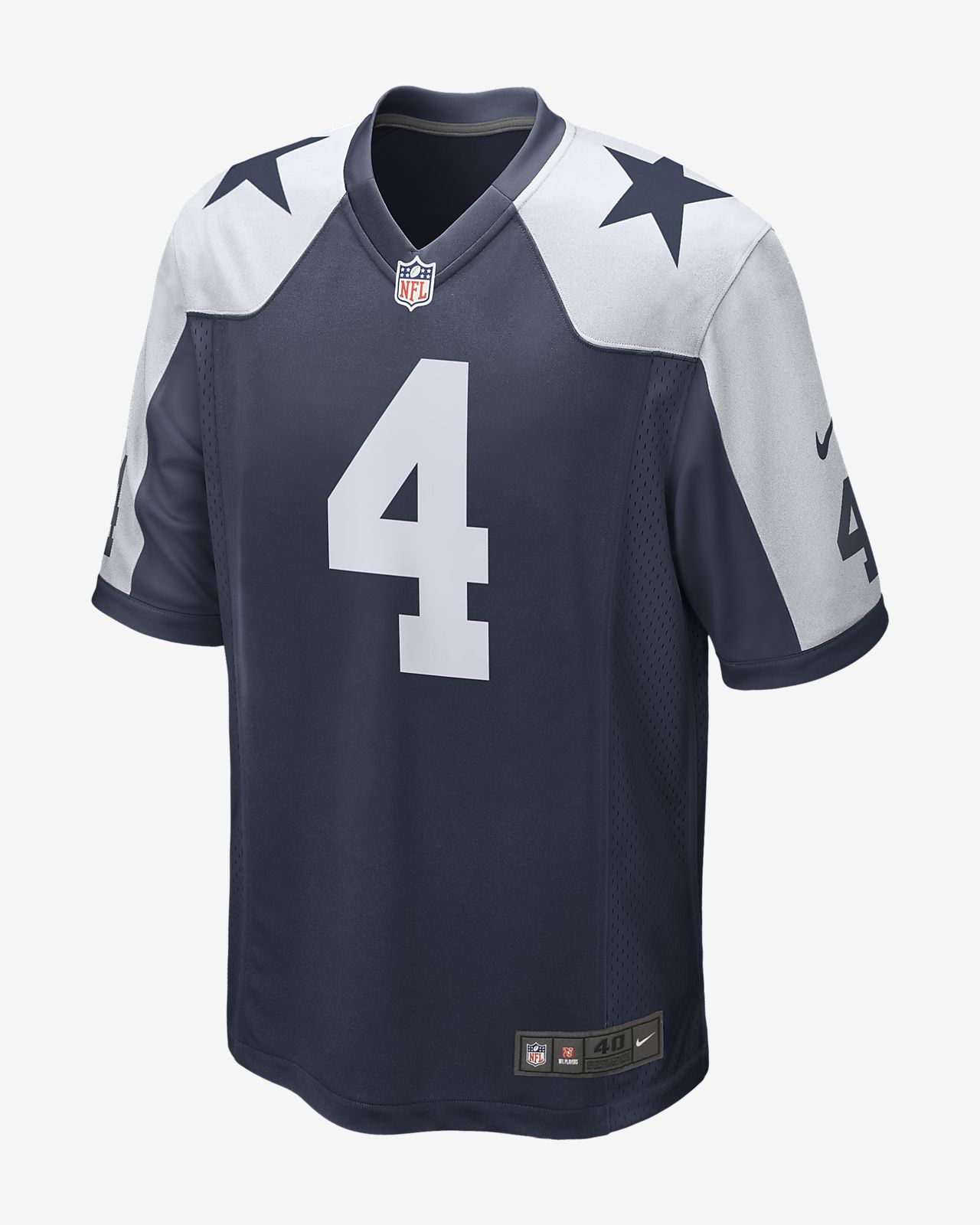 dallas cowboys womens dak prescott nike game replica throwback jersey