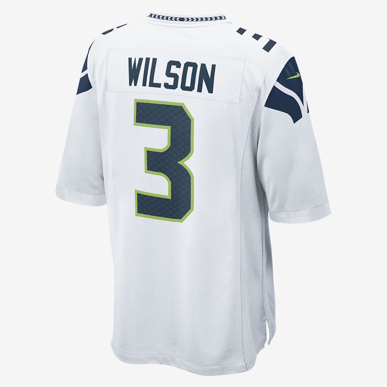 NFL Seattle Seahawks (Russell Wilson) Men's Football Away Game Jersey ...