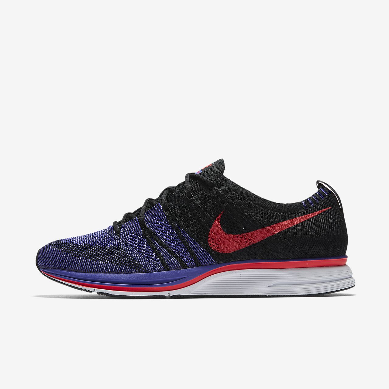 nike flyknit racer blue red