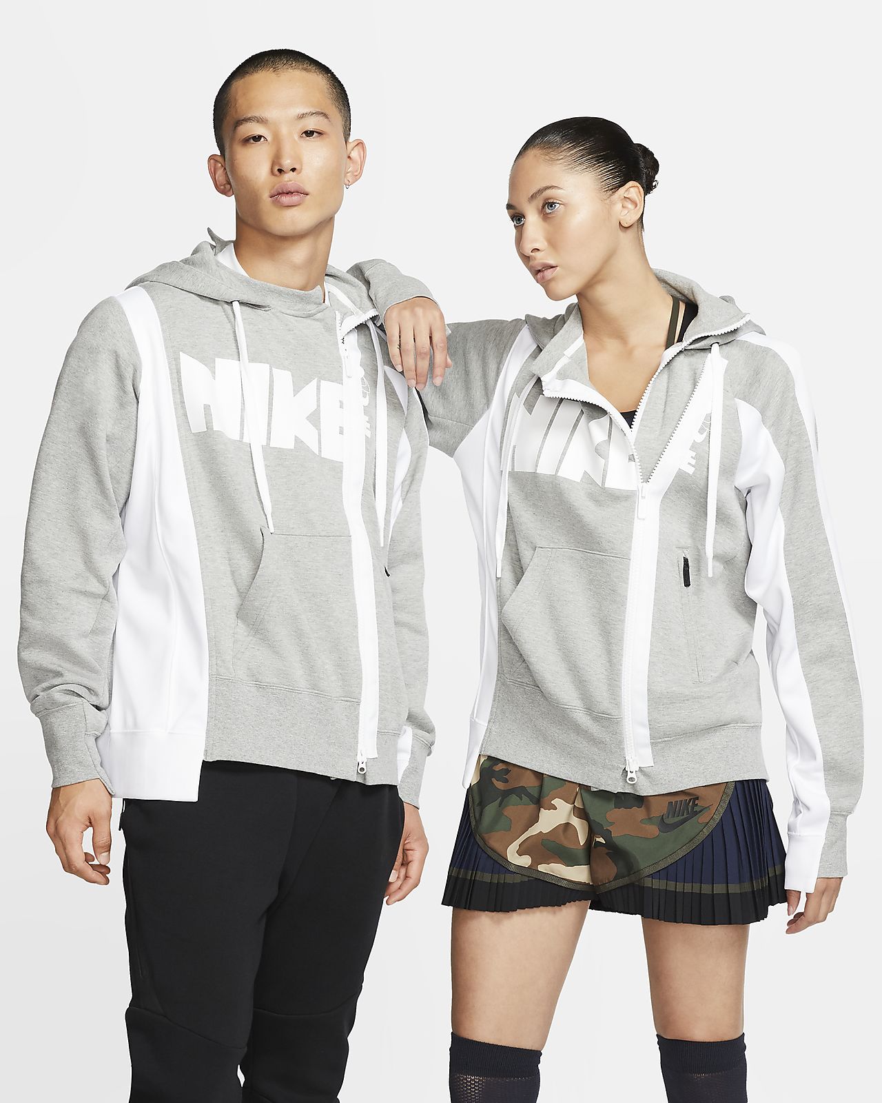Nike x Sacai Damen Laufjacke mit Halbreißverschluss Nike x Sacai Damen Laufjacke mit Halbreißverschluss
