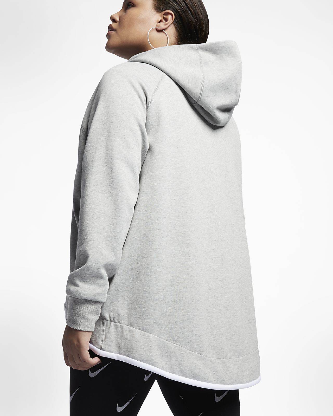 nike tech fleece full zip cape hoodie